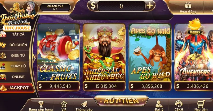 Game slot video phiêu lưu GA65